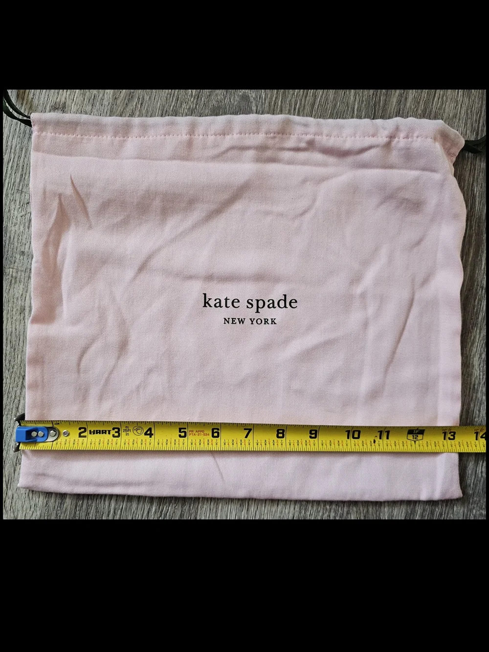 Kate Spade New York Pink Drawstring Dust Bag Cover 12” x 12”